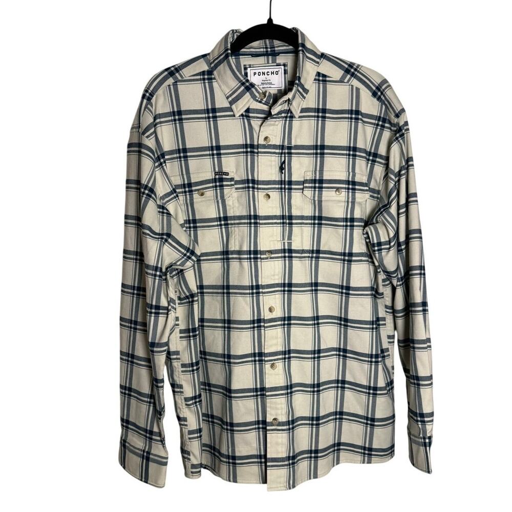 Poncho Outdoors "The Monterey" Midweight Performance Flannel Shirt Men’s Sz. L - Picture 6 of 7